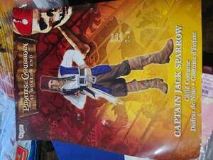 Disney Pirates Of The Caribbean Captain Jack Sparrow Size 7-8 Costume